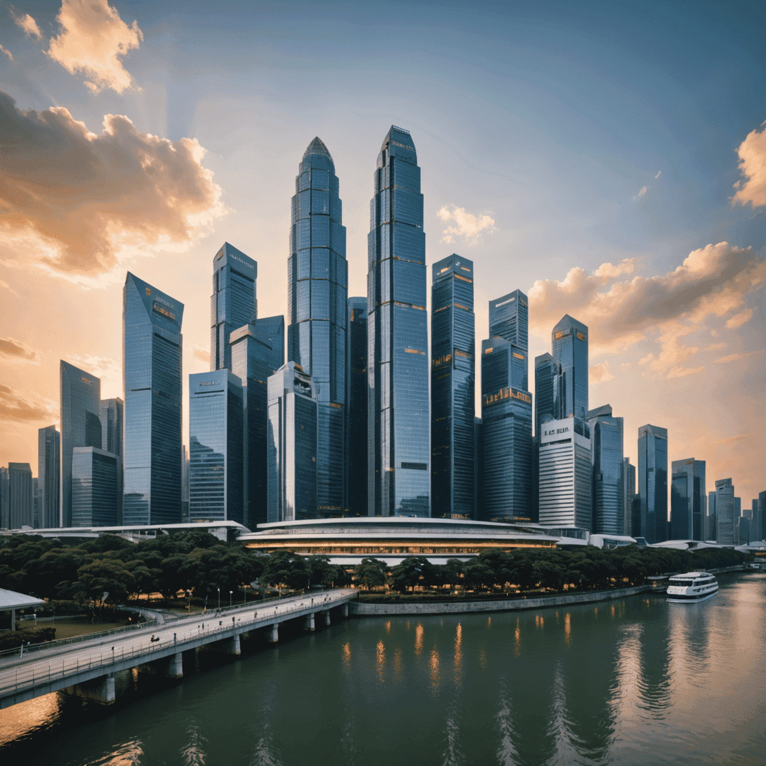 hellcatlinseed logo - Singapore's financial district skyline with company name